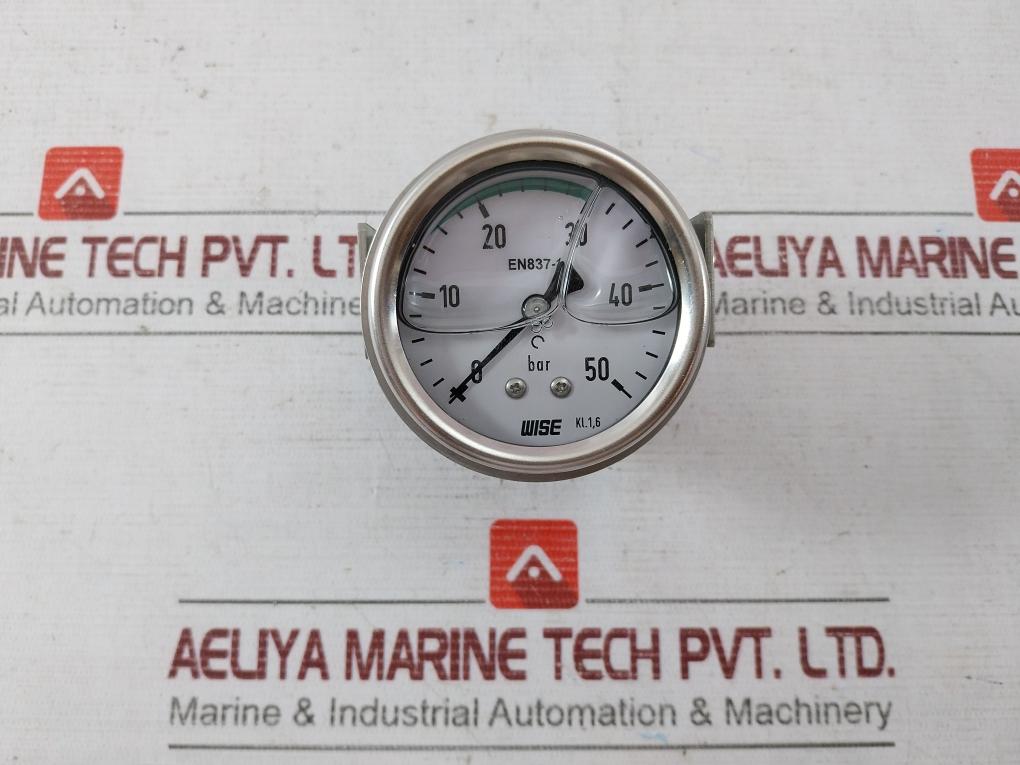 Wise En837-1 Pressure Gauge 0-50 Bar Kl.1,6 1012015108