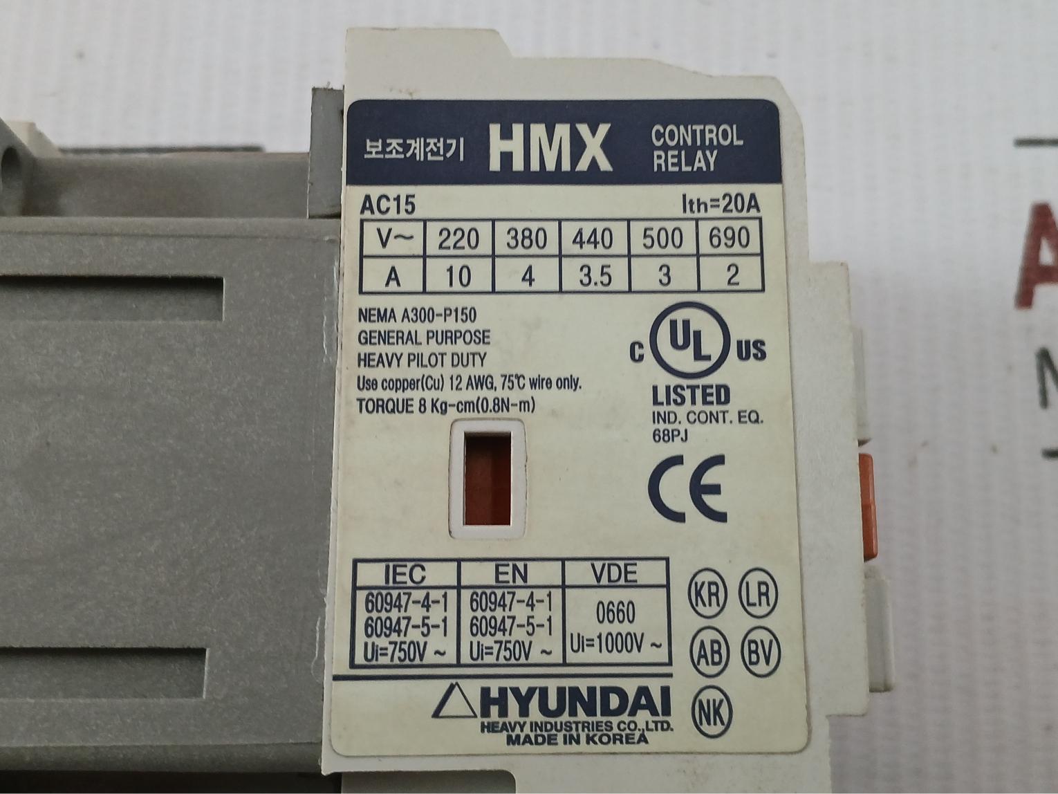 With New Condition Control Relay Hmx 31 Hyundai 100-110V/50-60Hz
