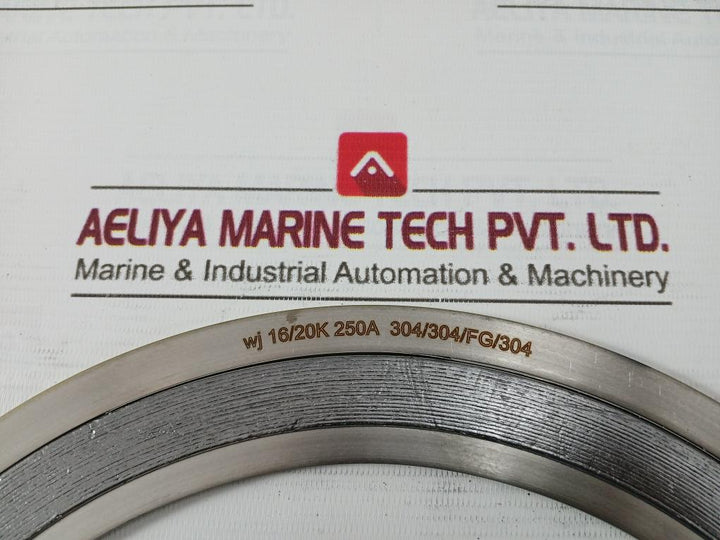 Wj 304/304/Fg/304 Spiral Wound Gaskets 16/20K 250A