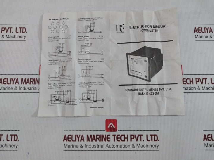 Wl96 Center-zero Analog Power Meter Rishabh Instruments