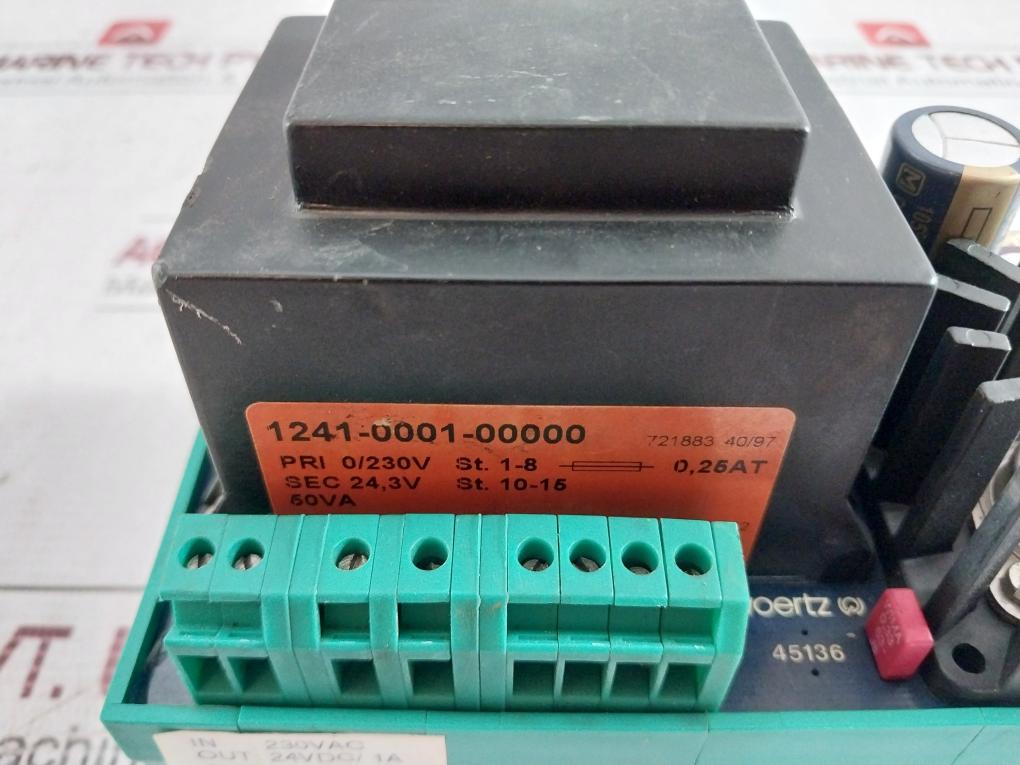 Woertz Mps 80 Terminal Module 10A 300V Max 1241-0001-00000 24Vdc/1A 45136C/2