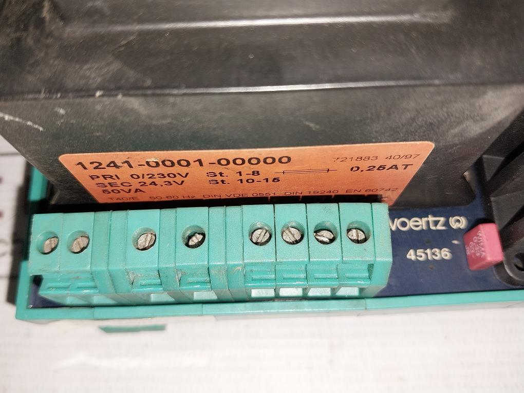 Woertz Mps 80 Terminal Module 10A 300V Max 1241-0001-00000 24Vdc/1A 45136C/2