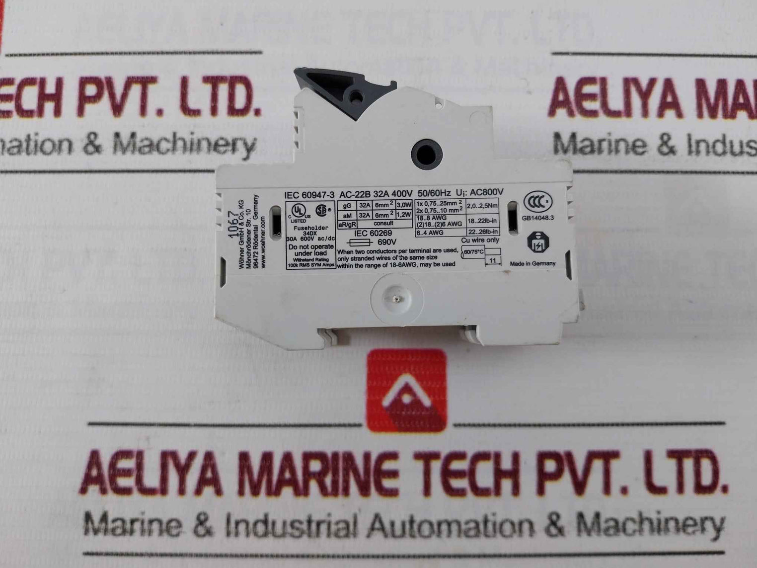 Wohner Aes10X38 Fuse Holder 50/60Hz 60/75C 52W