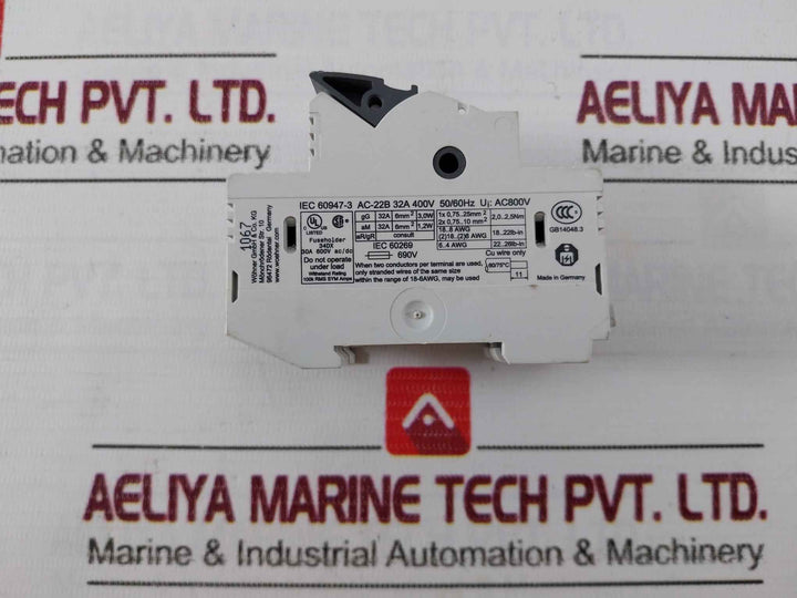 Wohner Aes10X38 Fuse Holder 50/60Hz 60/75C 52W