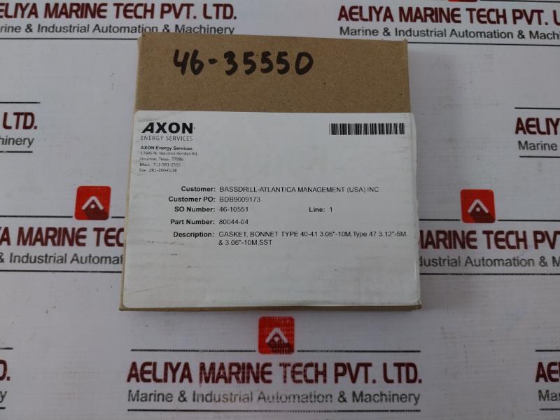 Wolar S316 Bonnet Gasket Ring, 10m-10, S316, 336100005