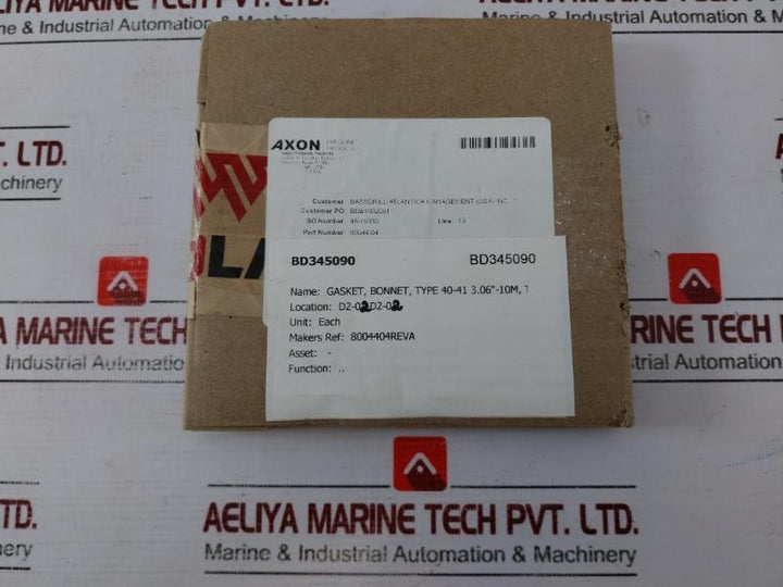 Wolar S316 Bonnet Gasket Ring, 8004404, S316, 10m-10