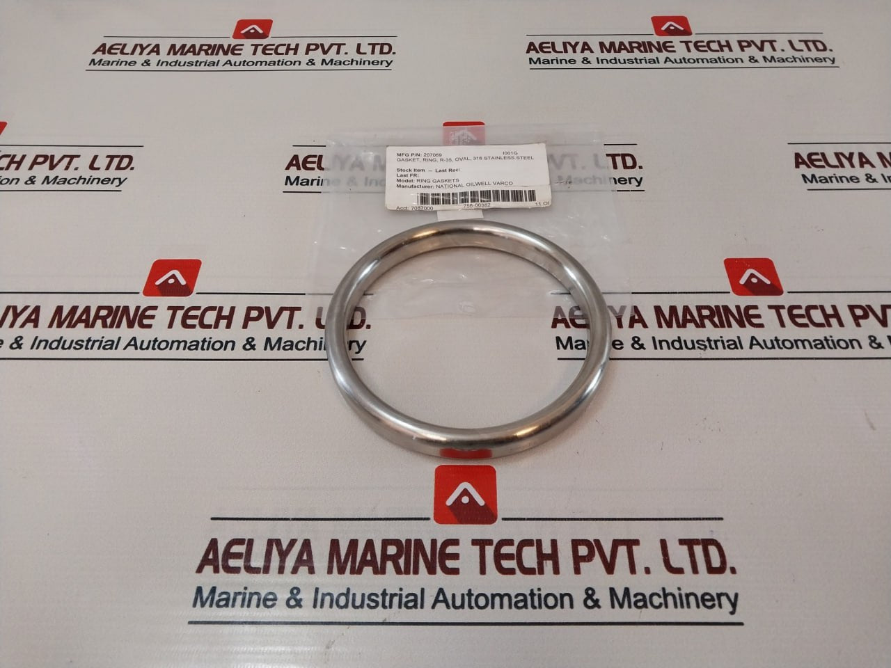 Wolar 6A-0640 Gasket Ring R-35 Oval 316 Stainless Steel 207069