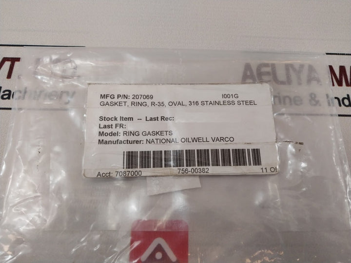 Wolar 6A-0640 Gasket Ring R-35 Oval 316 Stainless Steel 207069