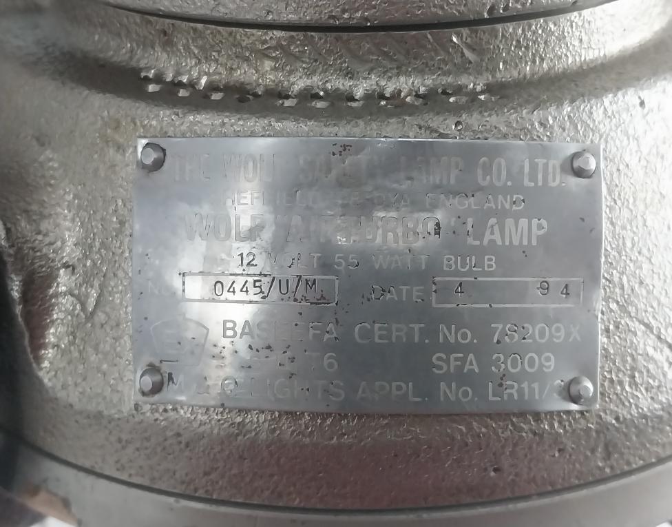 Wolf Permissible Pneumatic Electric Airturbo Lamp 0445/U/M 12V 55W