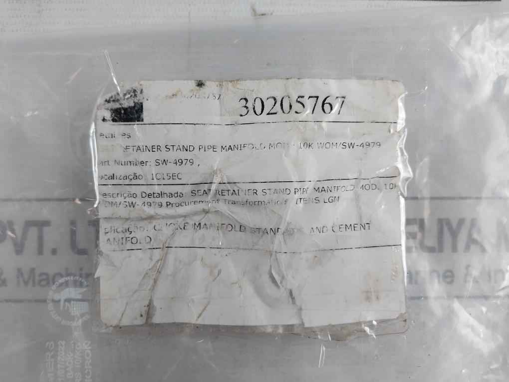 Wom Sw-4979 Seat Retainer Stand Pipe Manifold 10K Mat-17-4Ph