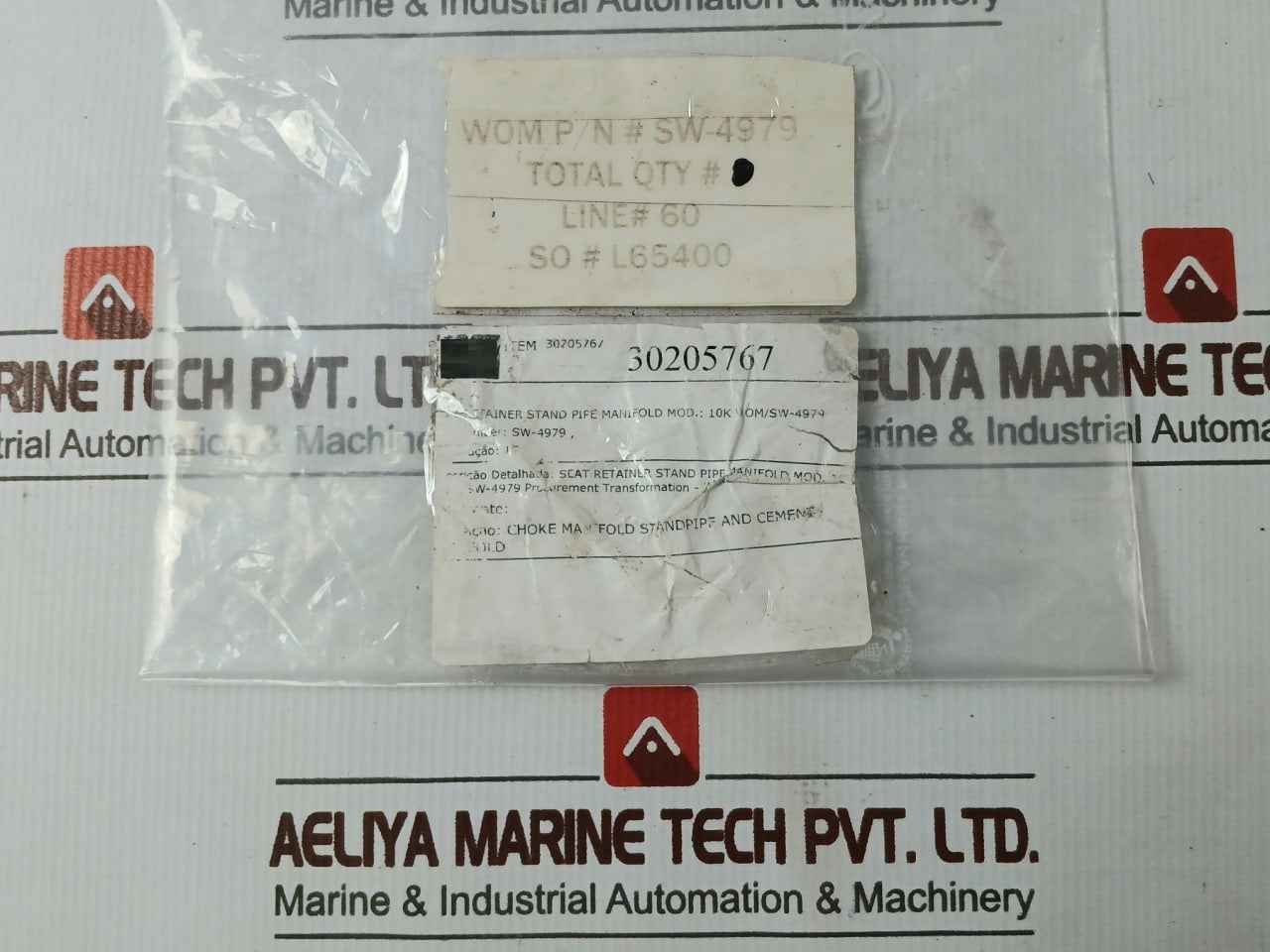 Wom Sw-4979 Seat Retainer Stand Pipe Manifold M108386-10 Mat-17-4Ph