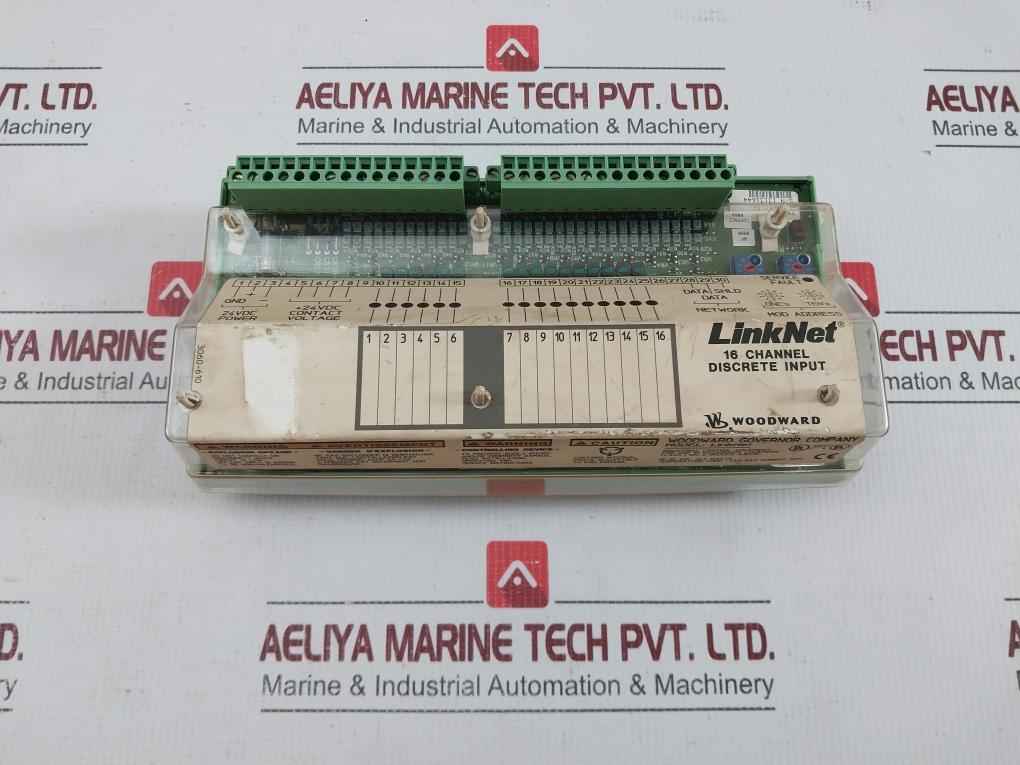 Woodward 18-32Vdc 14.2W Linknet 16 Channel Discrete Input Module 9905-971