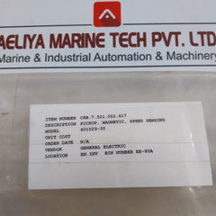 Woodward 401029-30 Magnetic Pickups And Proximity Sensor Ee-80A