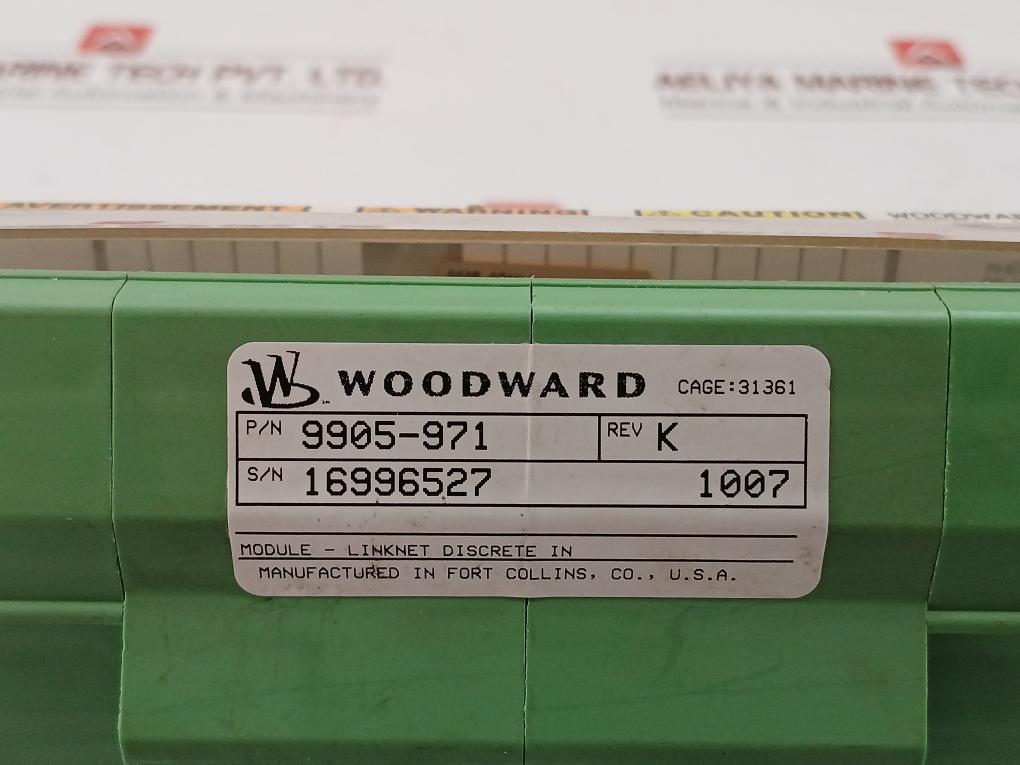 16 Channel Discrete Input Module 18-32Vdc 14.2W Woodward 9905-971