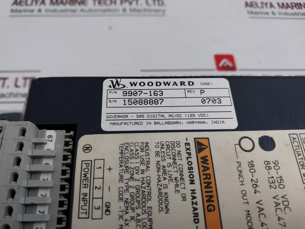 Woodward 9907-163 Digital Governor Turbine Control 110V Ac/Dc 90-150 Vdc 143Va