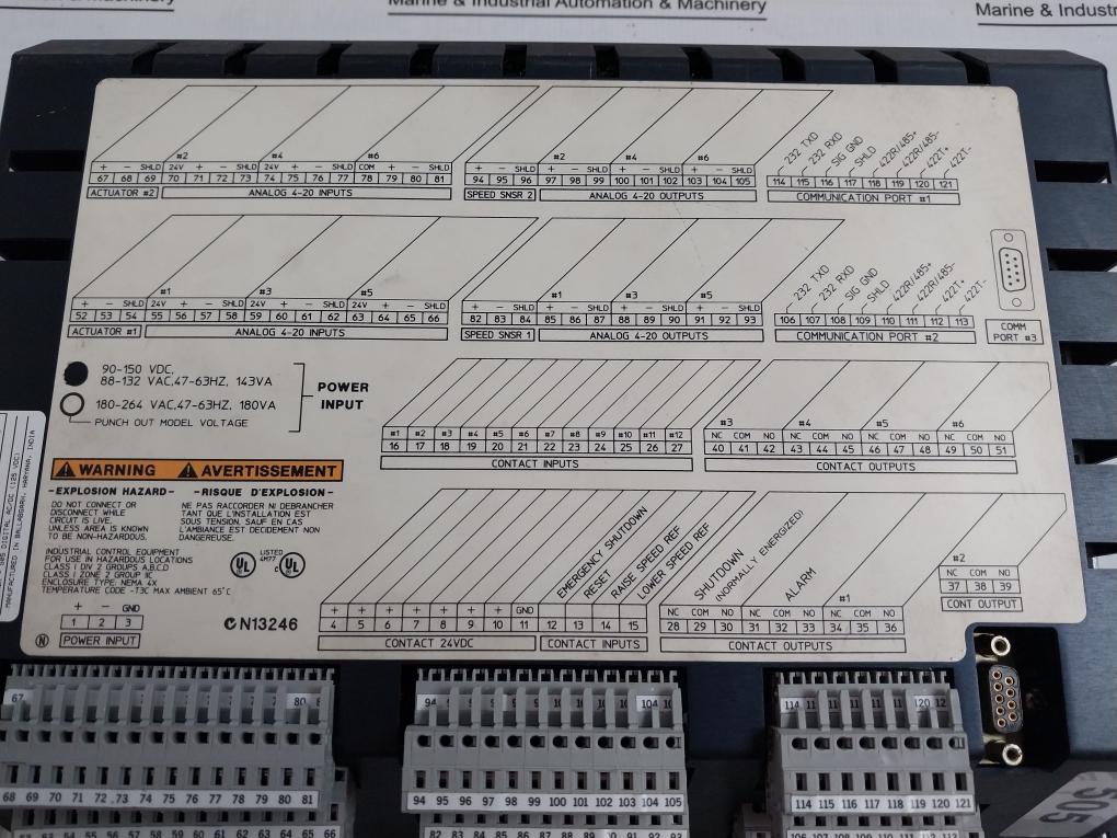 Woodward 9907-163 Digital Governor Turbine Control 110V Ac/Dc 90-150 Vdc 143Va