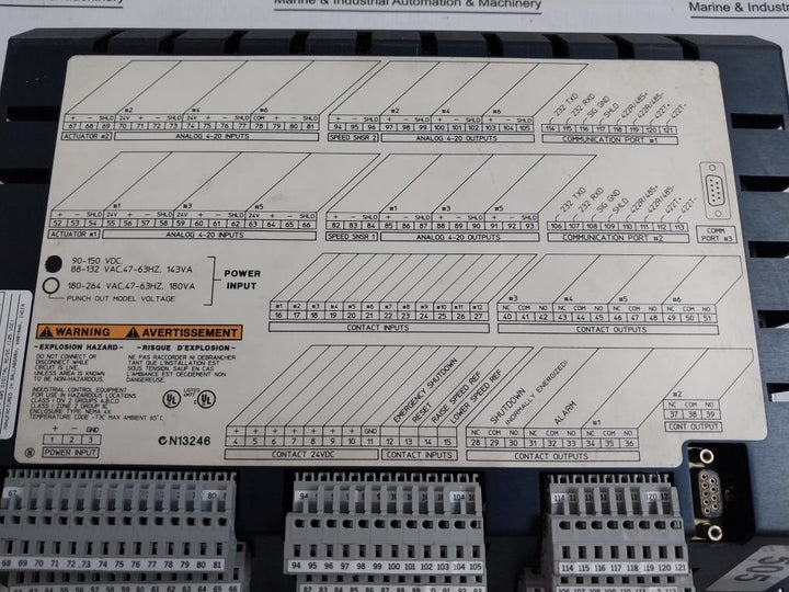 Woodward 9907-163 Digital Governor Turbine Control 110V Ac/Dc 90-150 Vdc 143Va