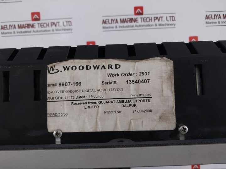 Woodward 9907-166 505E Turbine Control REV: N 110V AC/DC