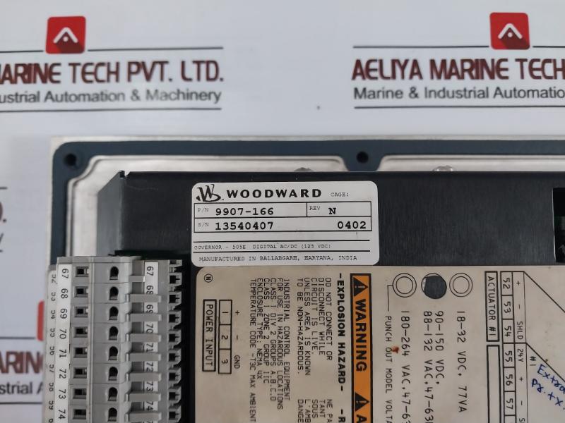 Woodward 9907-166 505E Turbine Control REV: N 110V AC/DC