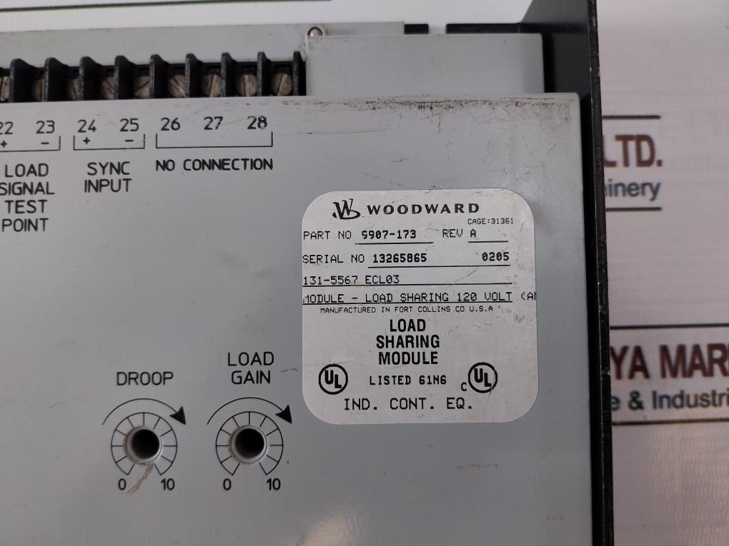 Woodward 9907-173 Load Sharing Module Rev: A