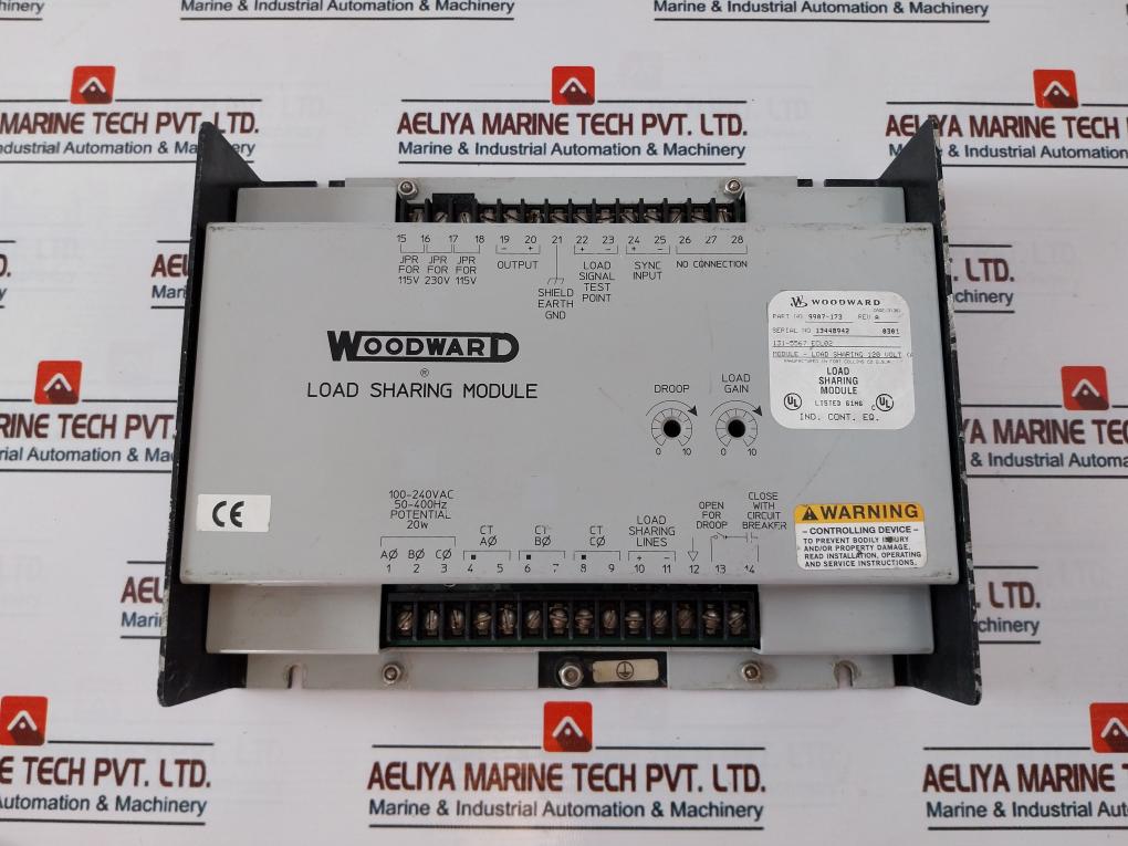 Load Sharing Module Small Woodward 9907-173 Load Sharing Module Rev: A – Aeliya Marine Tech