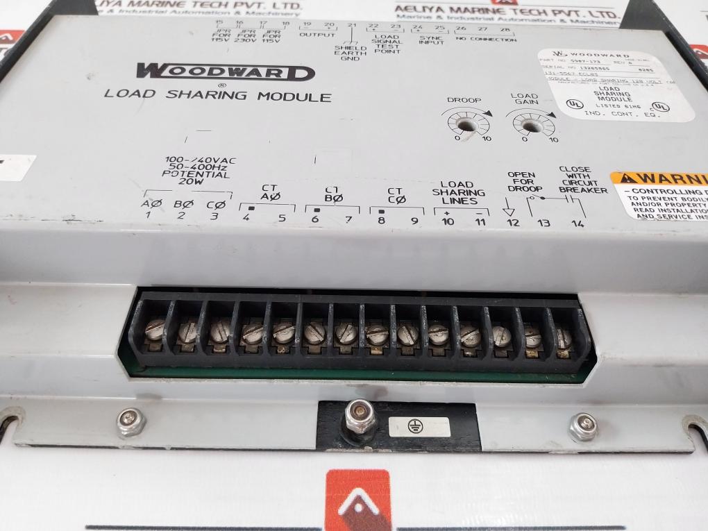 Woodward 9907-173 Load Sharing Module Rev: A