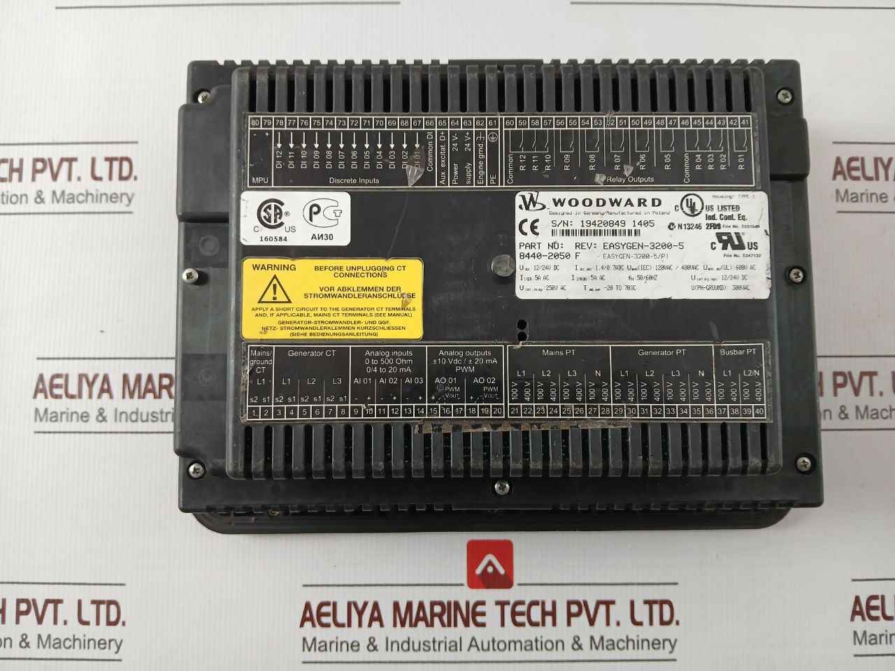 Woodward Easygen-3200-5/P1 Generator Controller Module Rev F (Not Working)