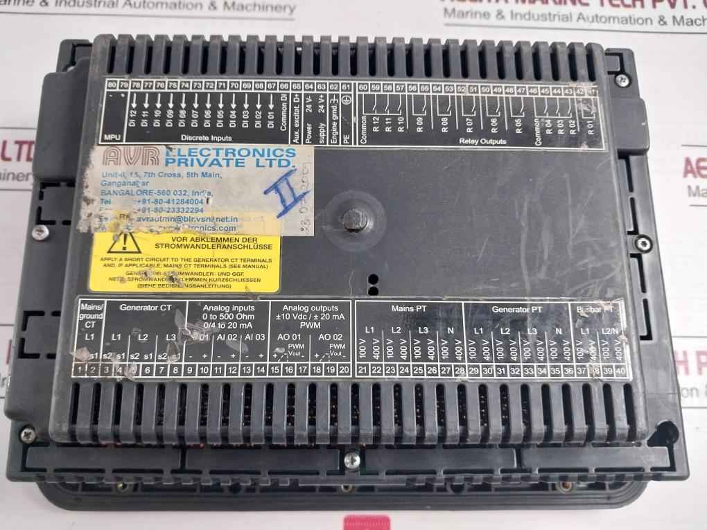Woodward Easygen 3000 Genset Controller 24V 0-500 Ohm 0/4 To 20 Ma (Not Working)