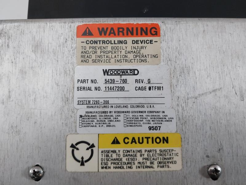 Woodward Power Supply 24V Dc Revision G 5439-760