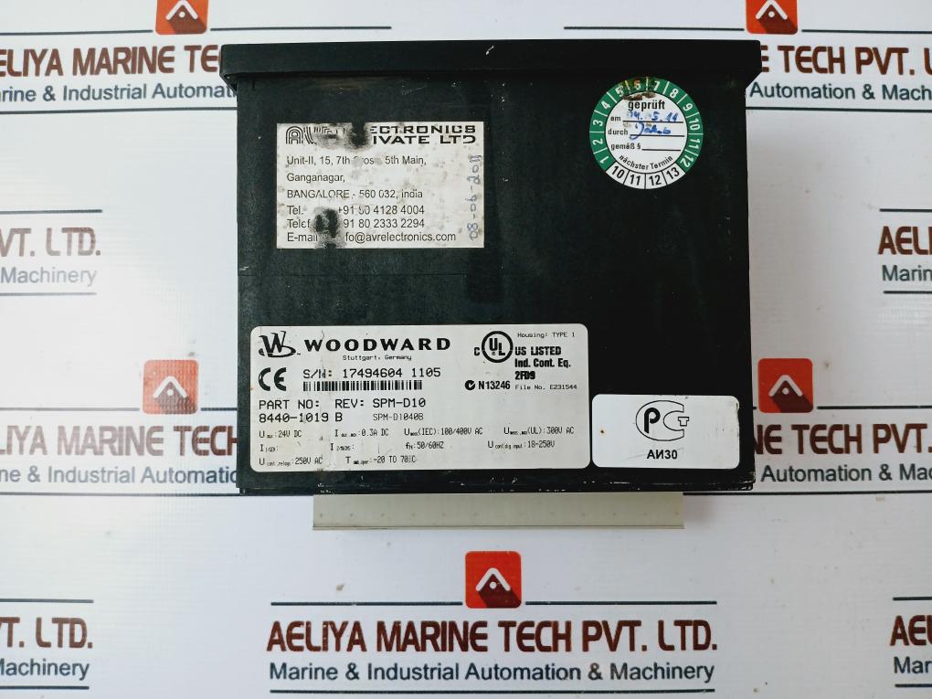 Woodward Spm-d10 Synchronizing System 8440-1019 E231544 Rev: B 24Vdc 50/60Hz