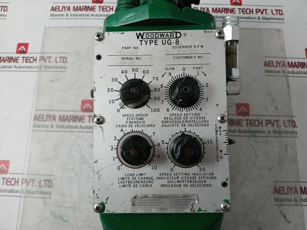 Woodward Ug-8 Governor Mechanical Hydraulic Speed Controller 230V 2W 0-60Hz