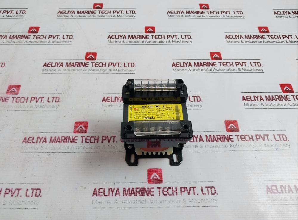 Woonyoung Wy42-40aw Single-phase Isolation Transformer, 40va 440v/220v