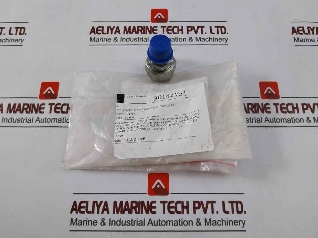 Worldwide 2145-1 Grease Fitting For Stand Pipe -30178339-s,30144751