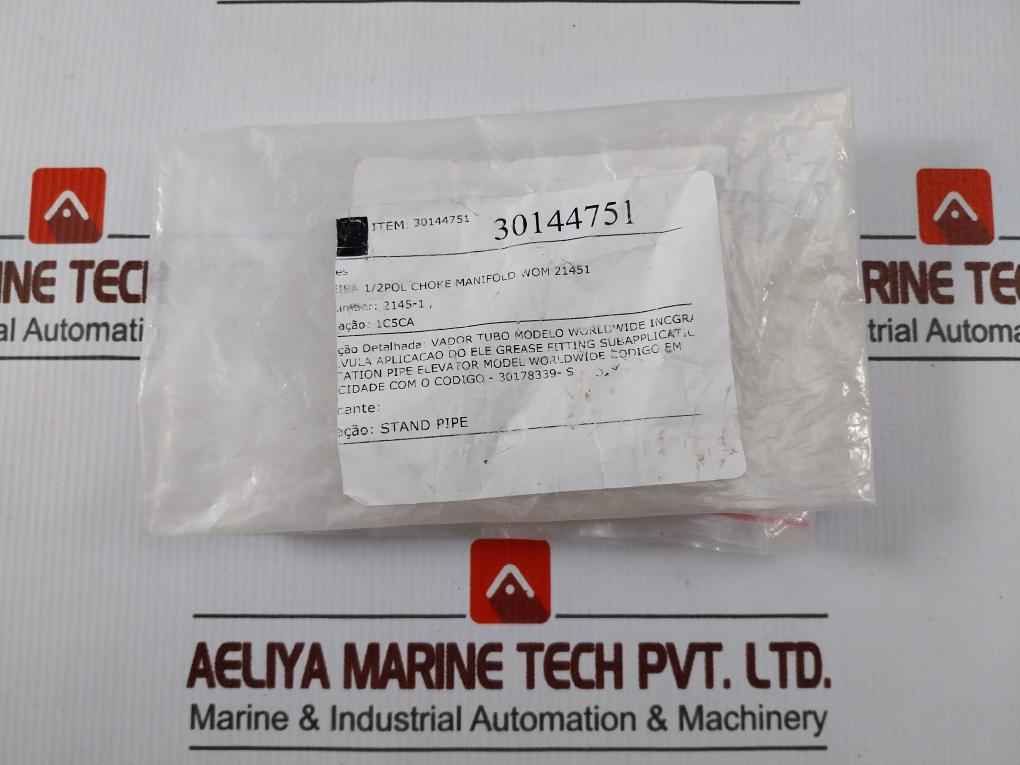 Worldwide 2145-1 Grease Fitting For Stand Pipe -30178339-s,30144751