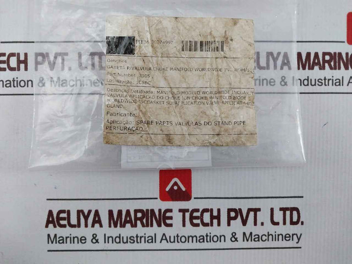 Worldwide 3105 Choke Manifold Valve Gland Gasket R0