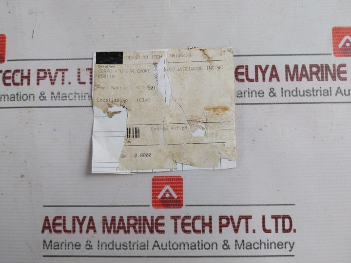 Worldwide Wcr-501-10 Choke Manifold Assembly M46826-2