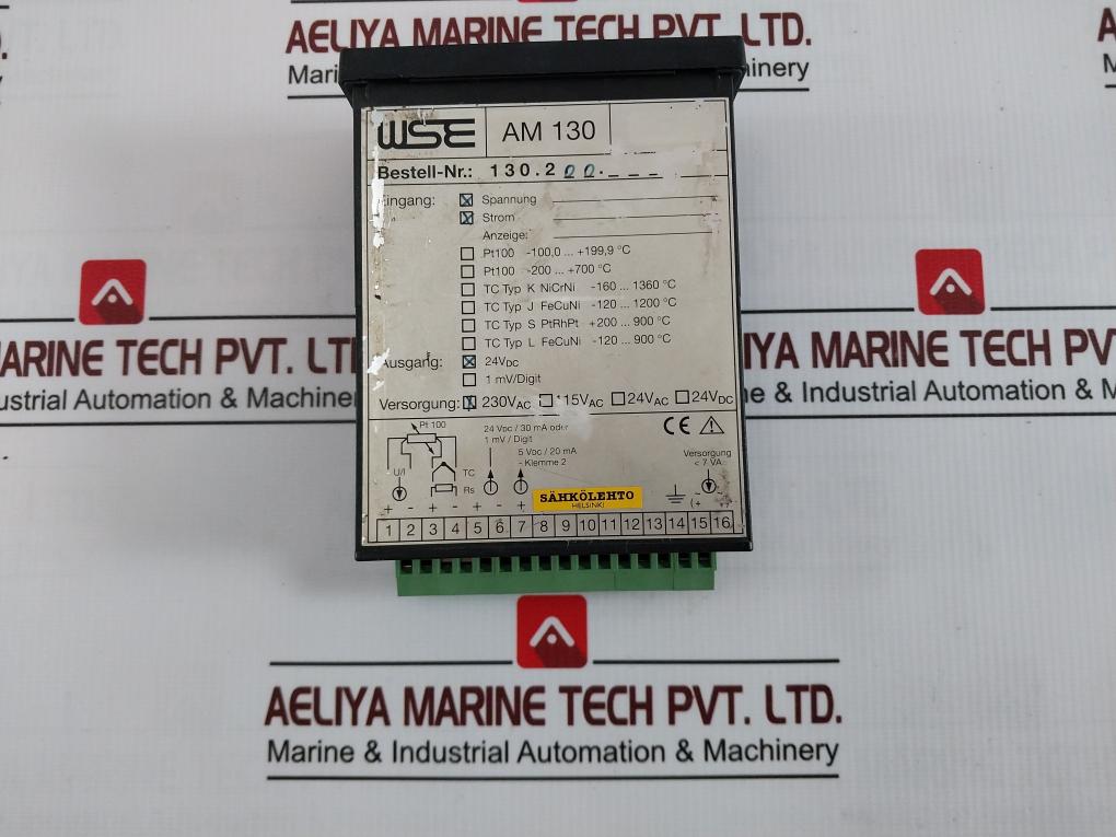 Wse Am 130 Panel Meter 130.200 24Vdc/30Ma 230Vac Pt100 5Vdc/20Ma 7Va