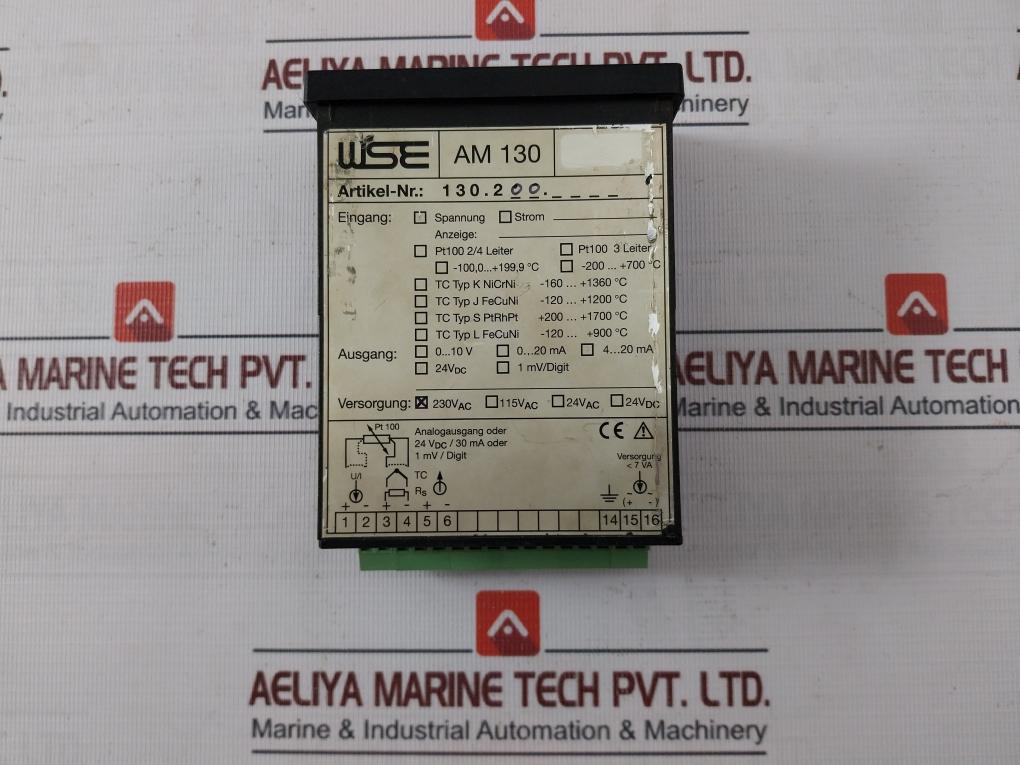 Wse Am 130 Pt 100 Panel Display Industrial Measuring Device 230Vac 130.200