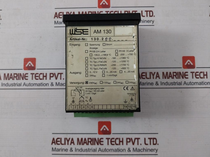 Wse Am 130 Pt 100 Panel Display Industrial Measuring Device 230Vac 130.200