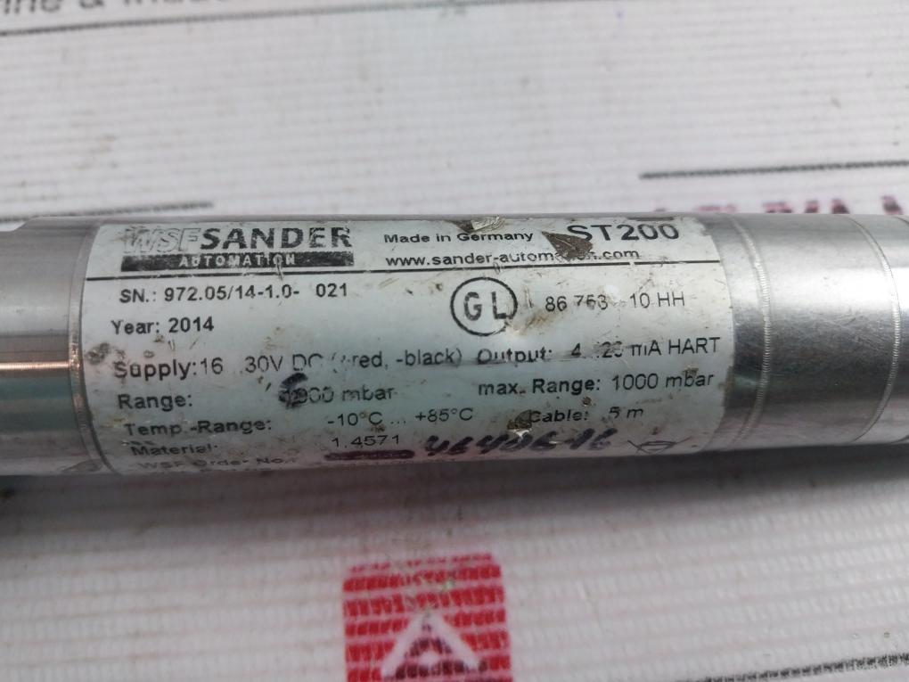 Wsf Sander St200 Pressure Sensor