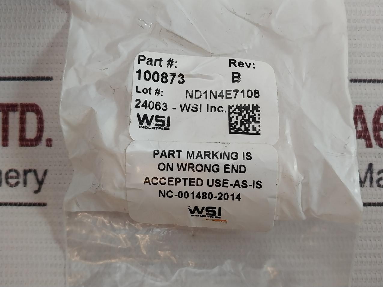 Wsi 100873 Spm Nut Piston Stem Valve Kit 100742-e Y11035 Ung-2Bf Rev.B