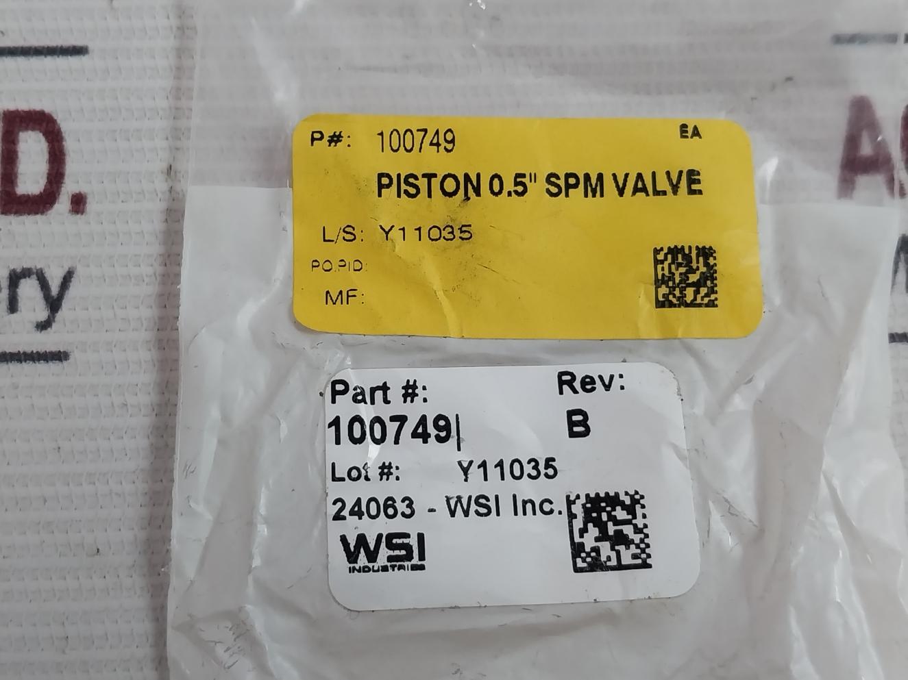 Wsi 100873 Spm Nut Piston Stem Valve Kit Y11035 Rev.B N02918 0.5-in