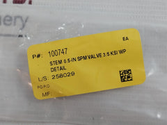 Wsi 100873 Spm Nut Piston Stem Valve Kit Y11035 Rev.B N02918 0.5-in