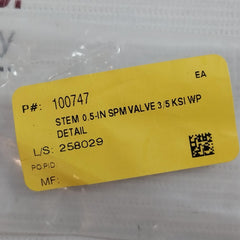 Wsi 100873 Spm Nut Piston Stem Valve Kit Y11035 Rev.B N02918 0.5-in