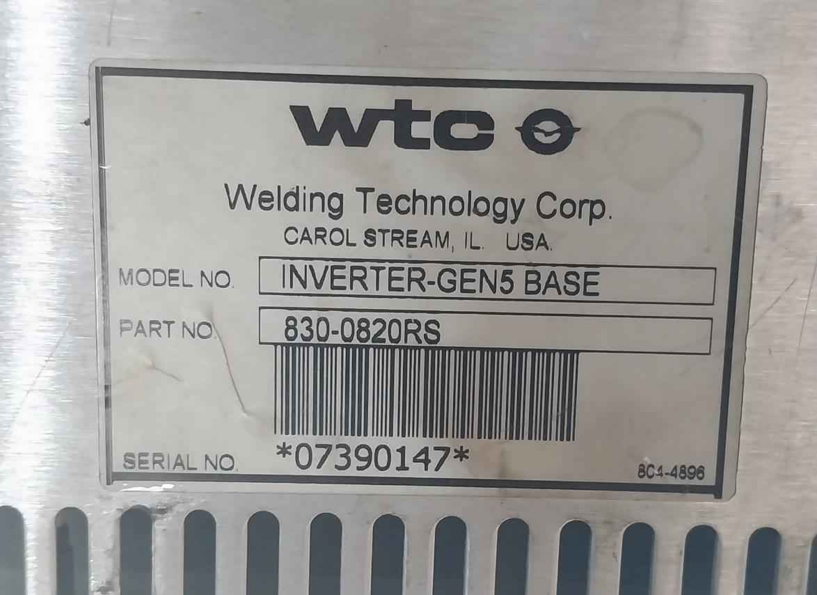 Wtc 830-0820Rs Inverter-gen5 Welding Inverter Unit 480Vac 54 Kva