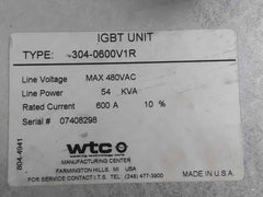 Wtc 830-0820Rs Inverter-gen5 Welding Inverter Unit 480Vac 54 Kva