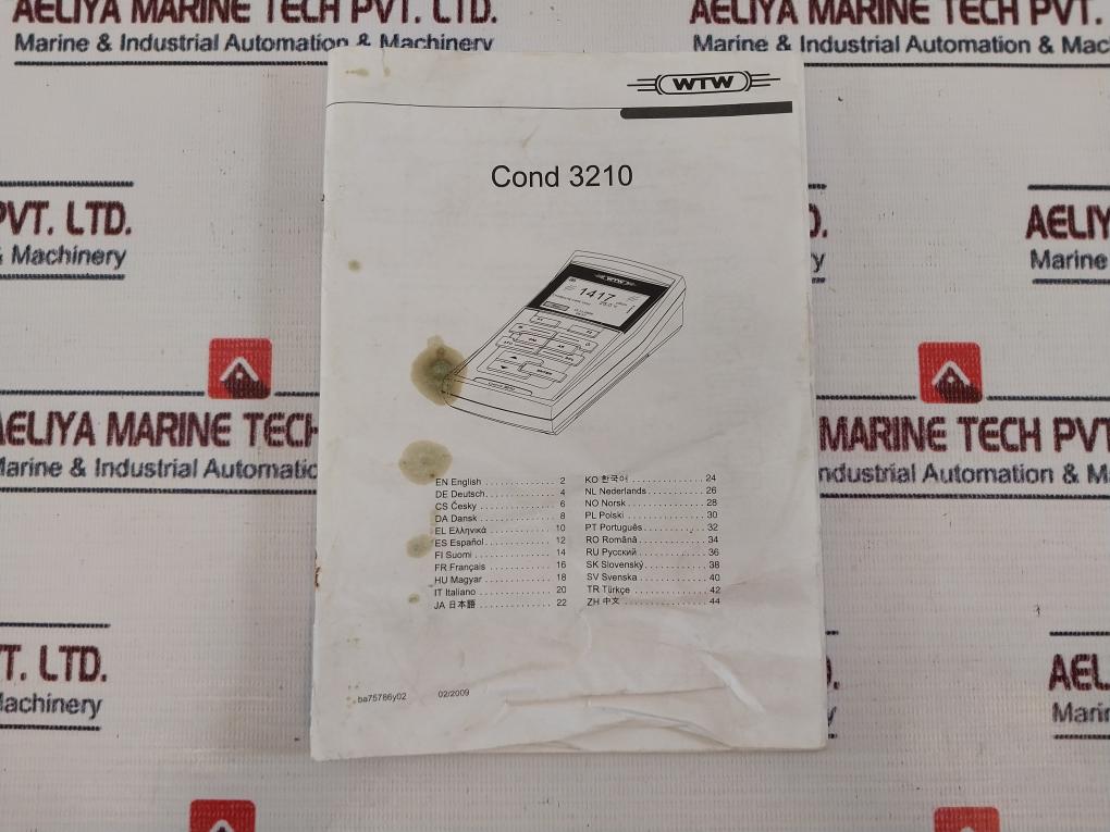 Wtw Cond 3210 Profiline Portable Conductivity Meter