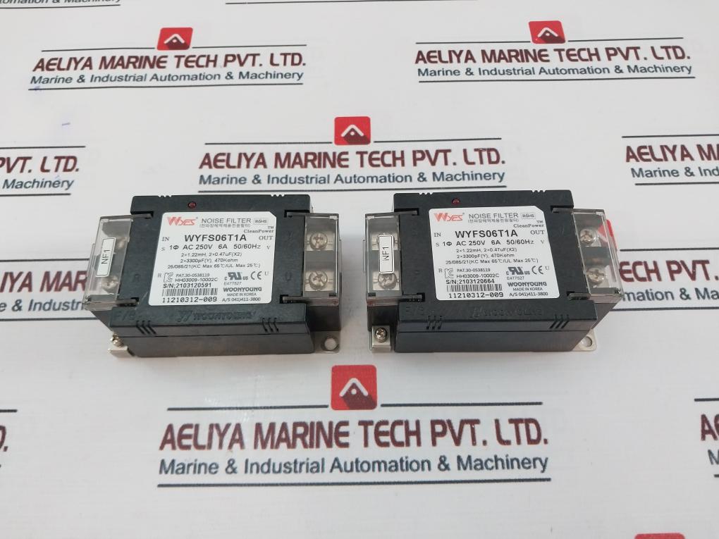 Wyes Wyfs06T1A Noise Filter 250Vac 6A 50/60Hz