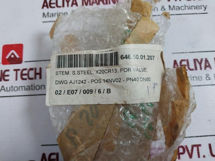 X20cr13 Stainless Steel Valve Stem Pos.14nv02 646.50.01.207 Dn80 Pn40