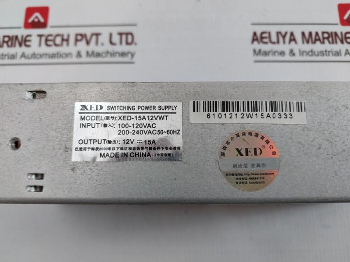 Xed Xed-15A12Vwt Switching Power Supply 100-120Vac 200-240Vac 50-60Hz 12V 15A